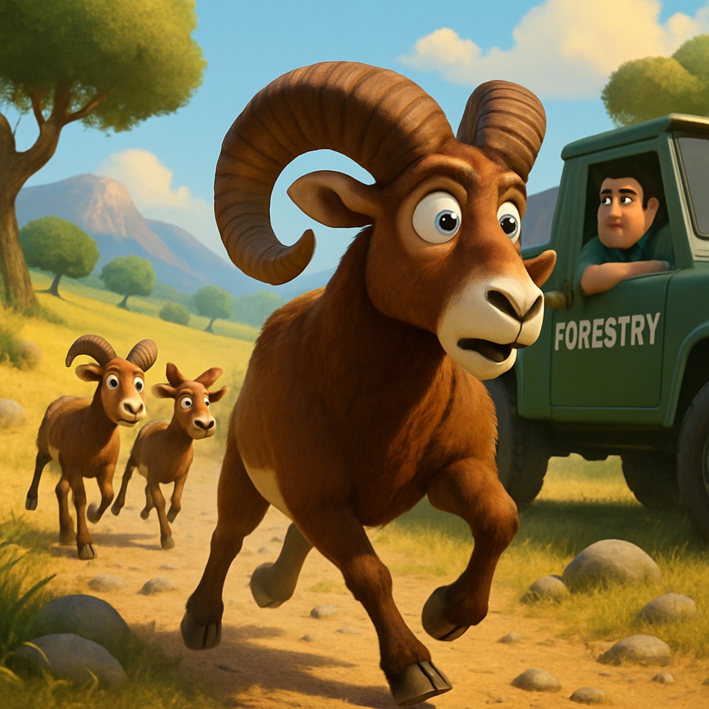 Кипрские муфлоны, выпущенные на свободу 20 дней назад покинули район, в который были выпущены, сообщает департамент лесного хозяйства