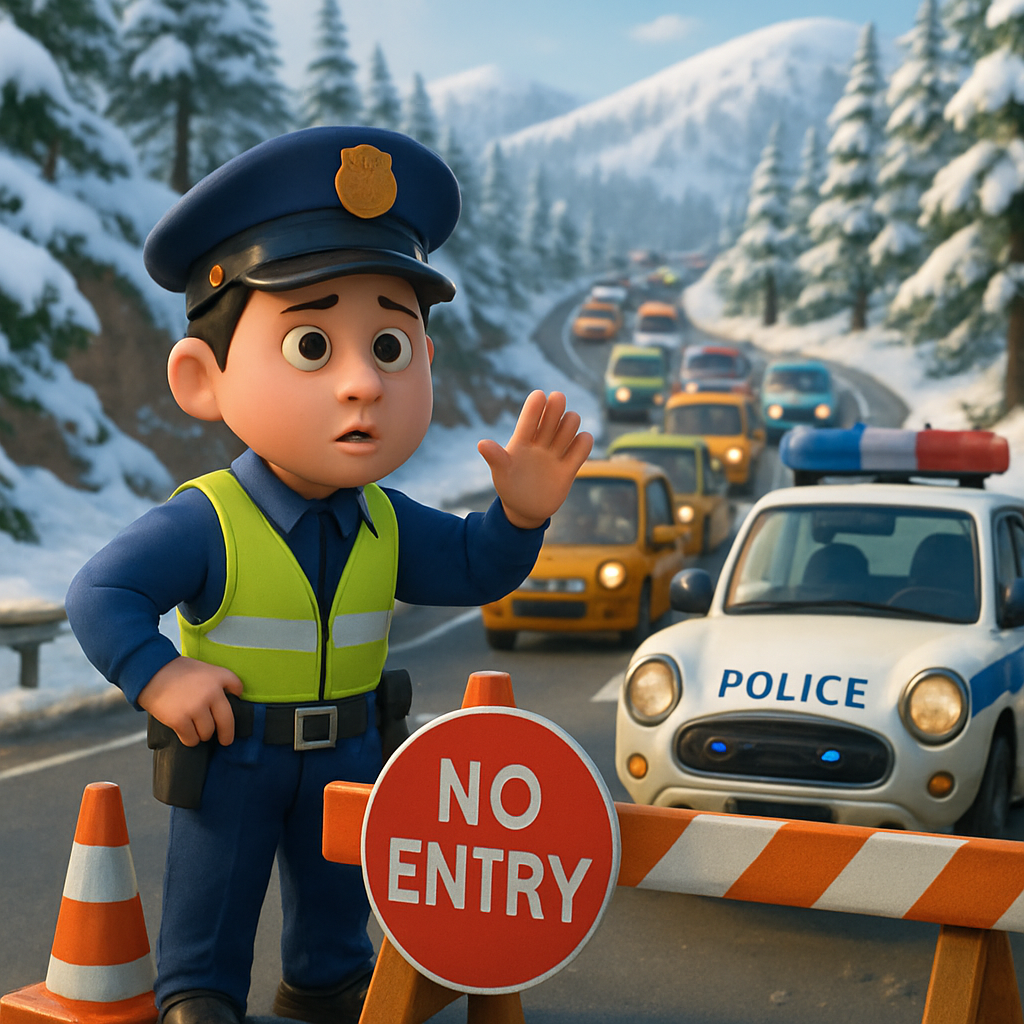 Emergency measures have been introduced in Cyprus to control traffic on roads leading to Troodos