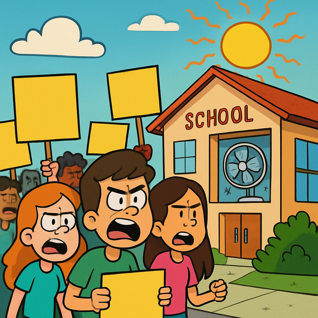 Студенческое движение Кипра организует общенациональную акцию протеста в понедельник, заявив, что во многих школах не только не работают кондиционеры, но и нет вентиляторов, которые там были раньше