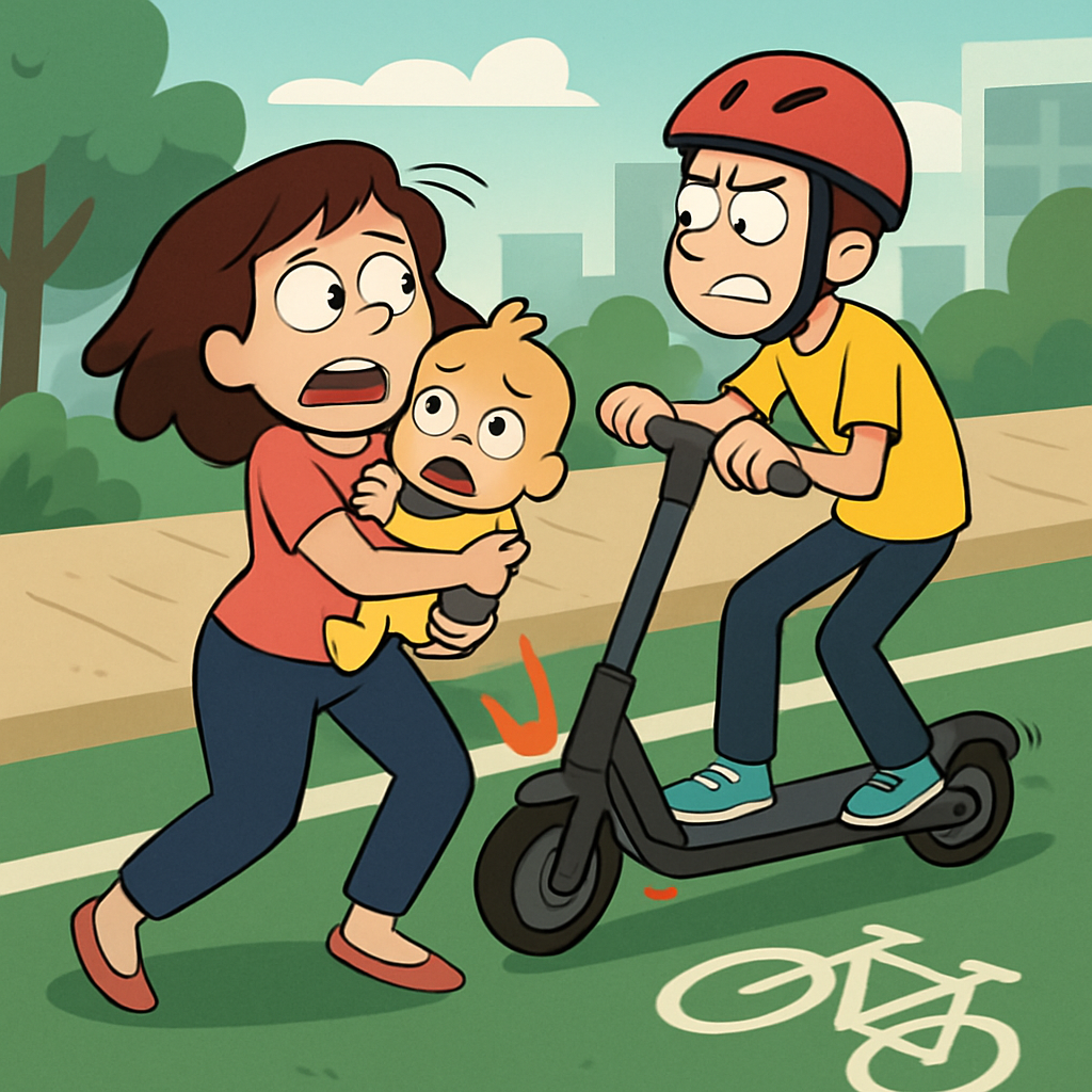 В Лимассоле электросамокат сбил женщину с годовалым ребенком на руках, когда она переходила велосипедную дорожку