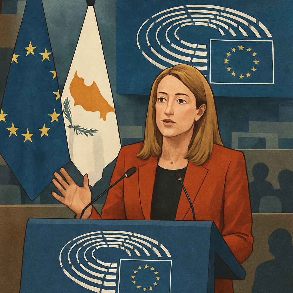 President of the European Parliament Roberta Metsola stated that efforts to resolve the Cyprus issue are 'the responsibility of Europe