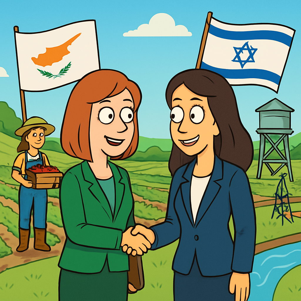 Министр сельского хозяйства Кипра посетила Израиль с двухдневным рабочим визитом, поскольку Кипр заинтересован в израильском опыте в области управления водными ресурсами и продовольственной безопасности, сообщает министерство