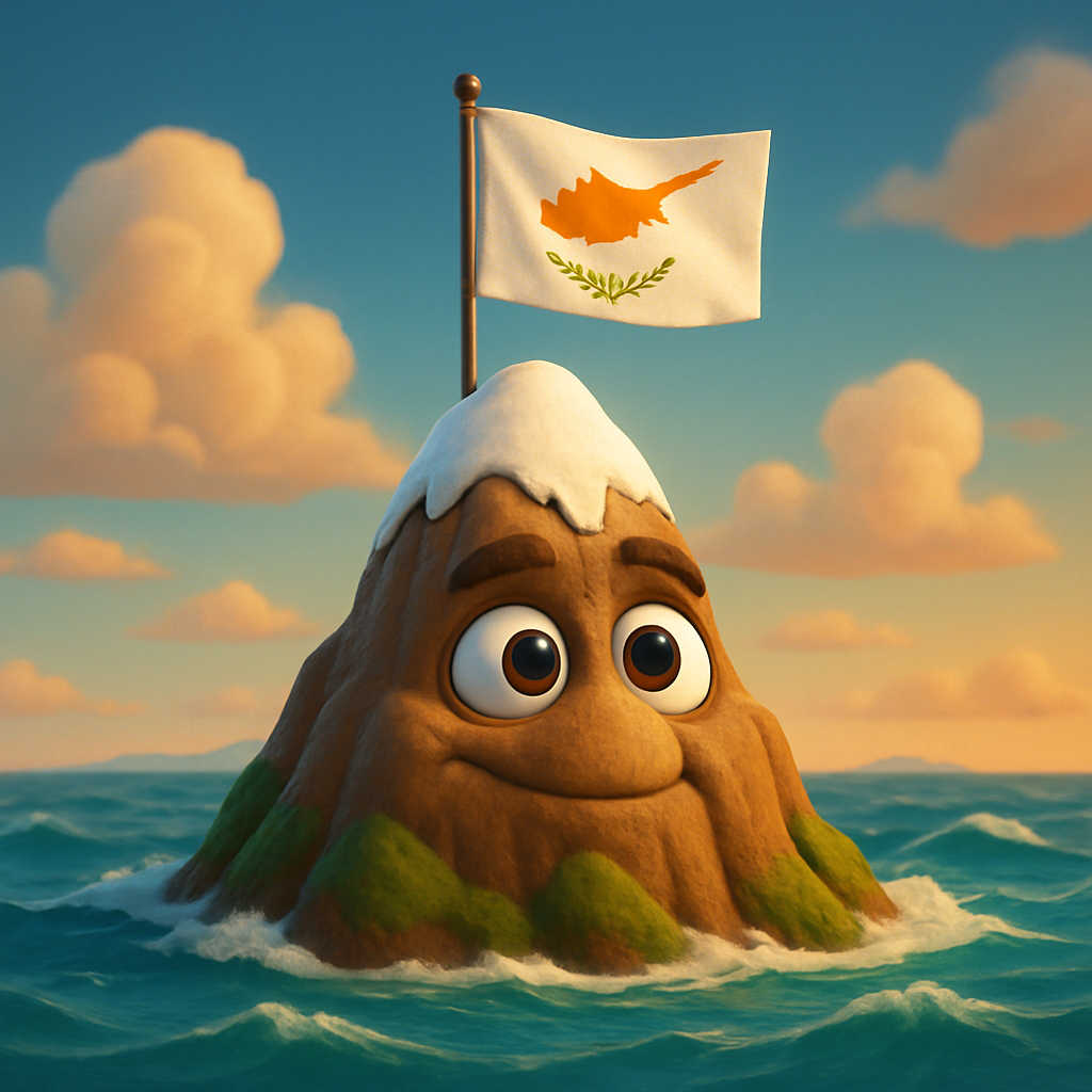 Кипрский флаг на вершине Океании