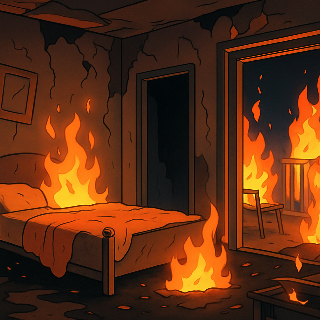 Вчера вечером в заброшенной квартире в Като Пафосе произошёл пожар, который сильно повредил спальню и веранду