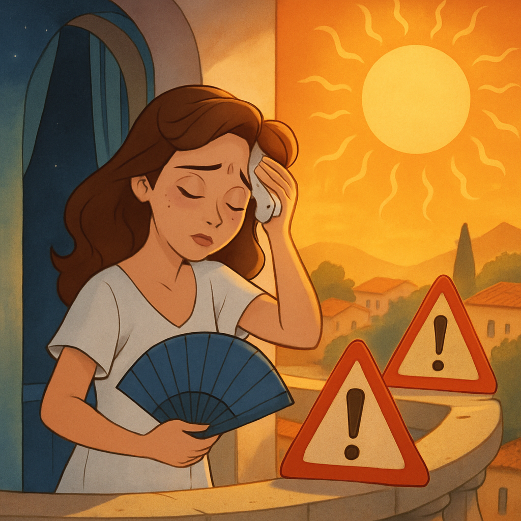 На Кипре продлено двойное предупреждение об экстремально высоких температурах на ночь и на день понедельника