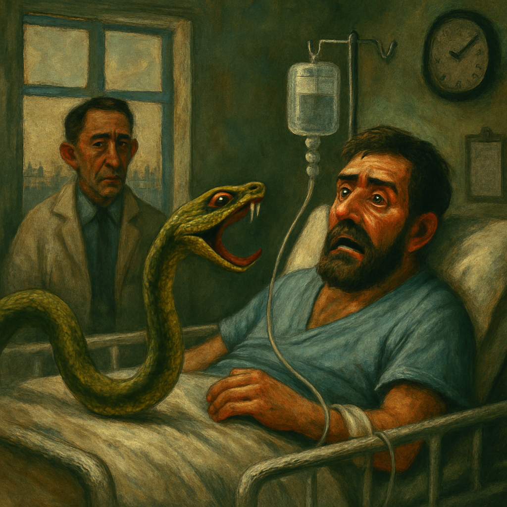 В Лимассоле, после 10-ти дневной госпитализации, выписан мужчина, которого укусила змея