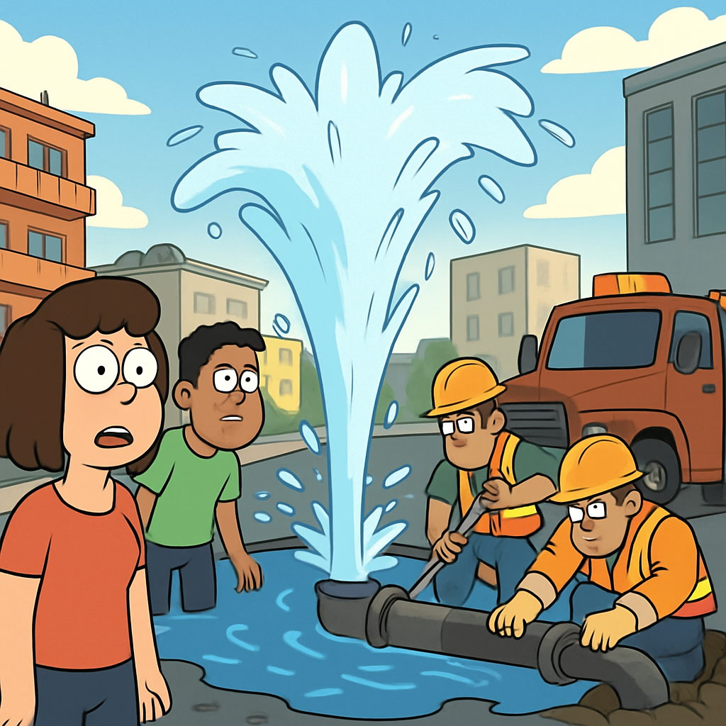 В Лимассоле произошел прорыв магистрального водопровода, в результате чего большая часть города осталась без воды