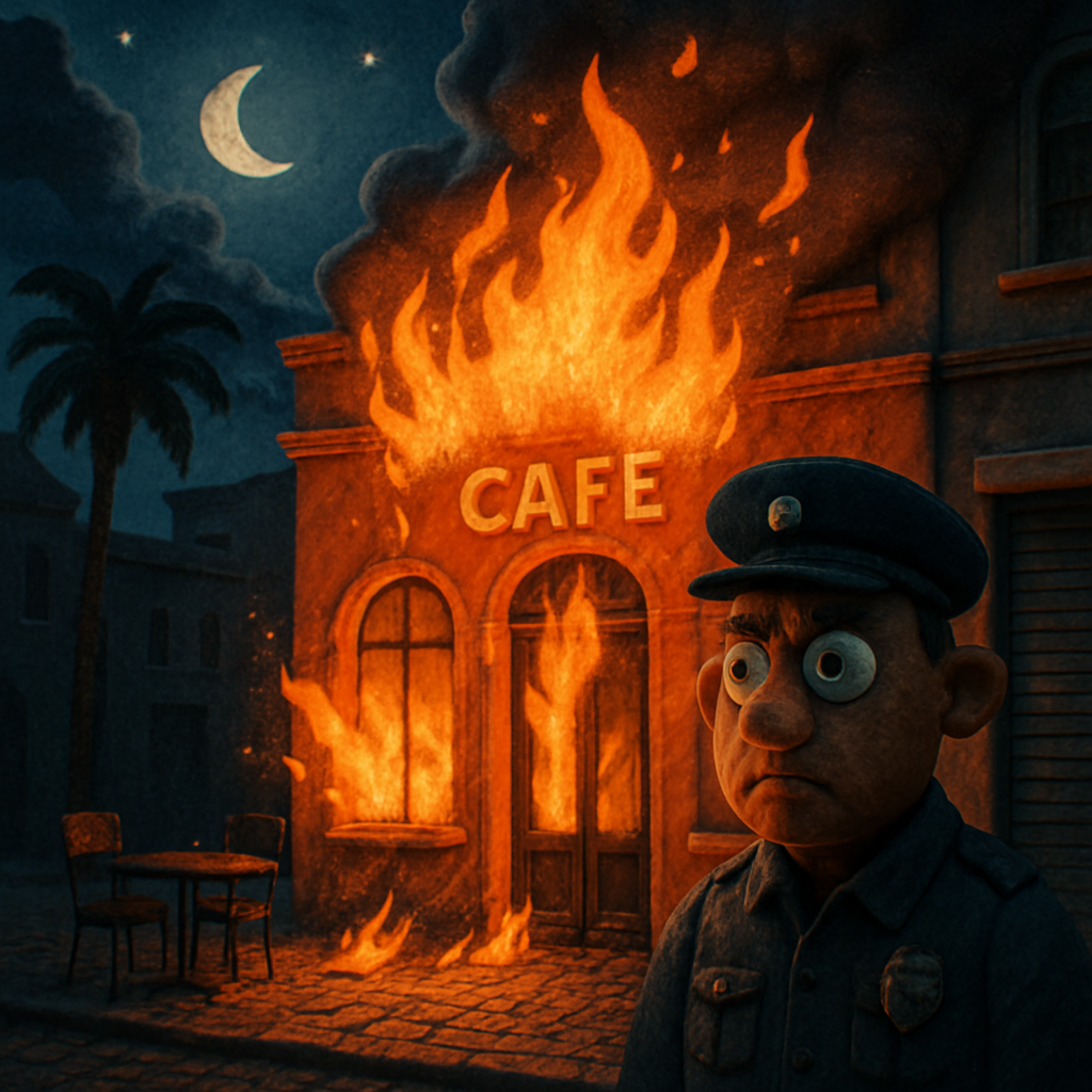 Ночью в Лимассоле загорелось кафе