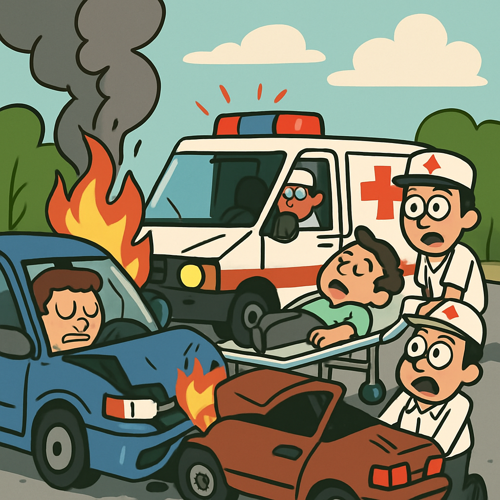 В Пафосе в ДТП пострадали два автомобиля, а их пассажиры были доставлены в больницу