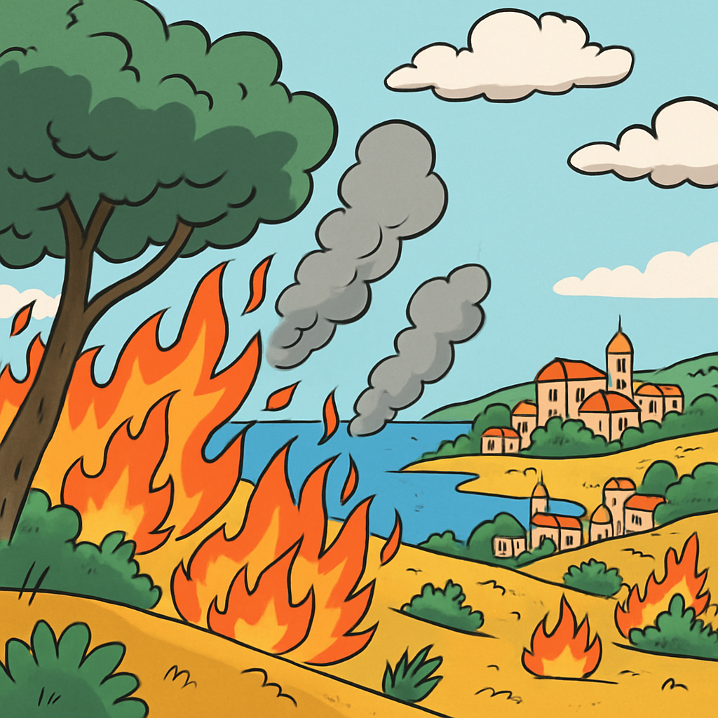 В этом году по сравнению с прошлым годом на Кипре зарегистрировано небольшое увеличение числа пожаров