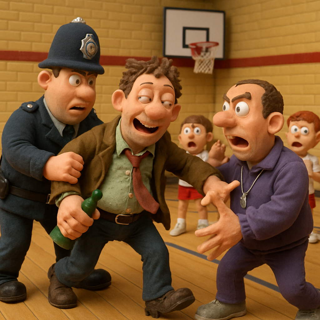 Пьяный мужчина арестован в Эвриху после того, как ворвался в школьный спортзал, напугал детей и ударил тренера