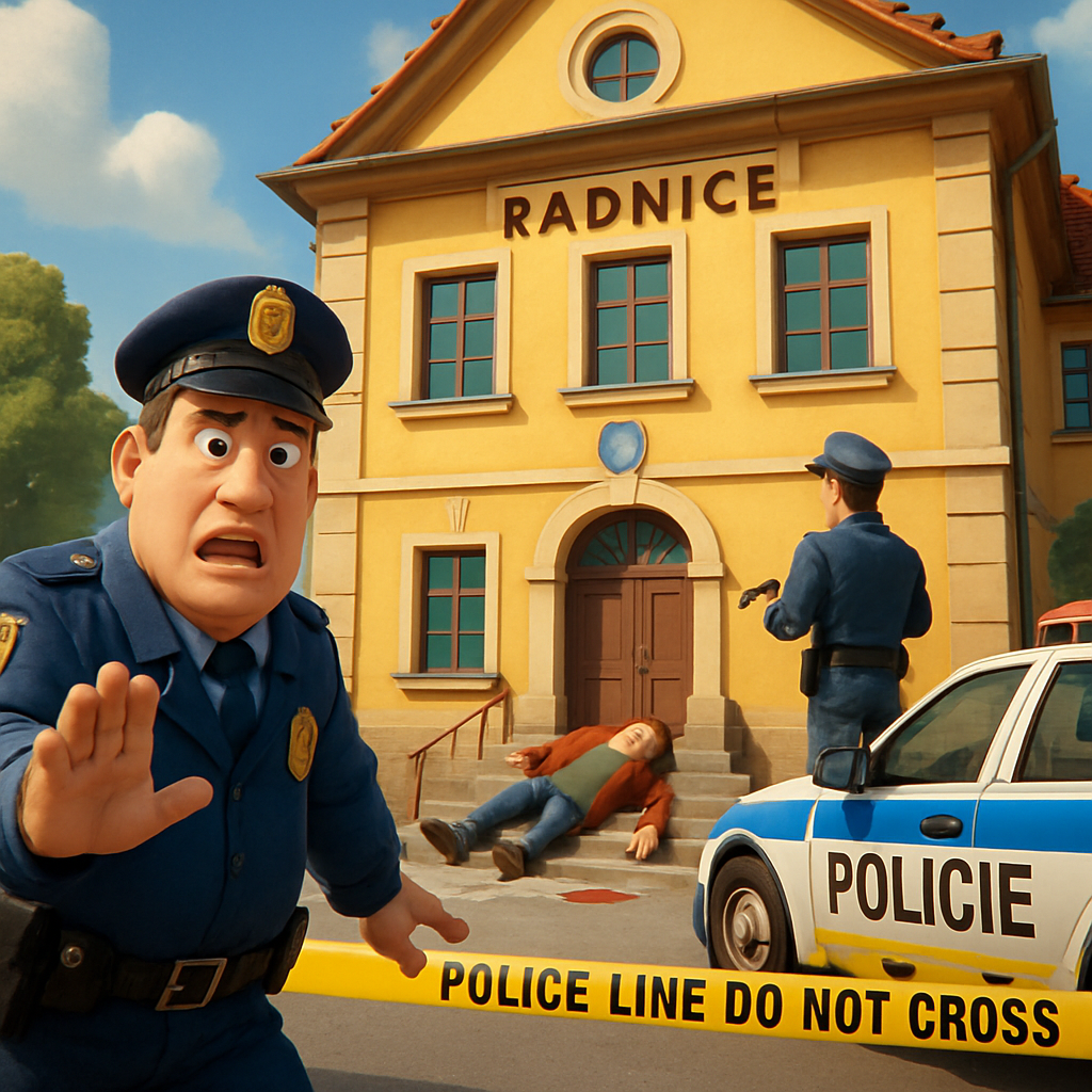 The shooting took place at the Chřibská town hall and police said the suspect was fatally shot and there was no further danger to the public