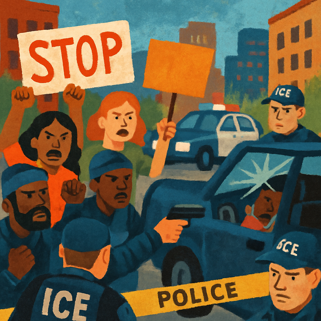 A US immigration enforcement operation in Minneapolis ended with a driver being shot dead by a federal officer, prompting protests and criticism from city officials, as authorities described the incident as self-defence amid a federal crackdown