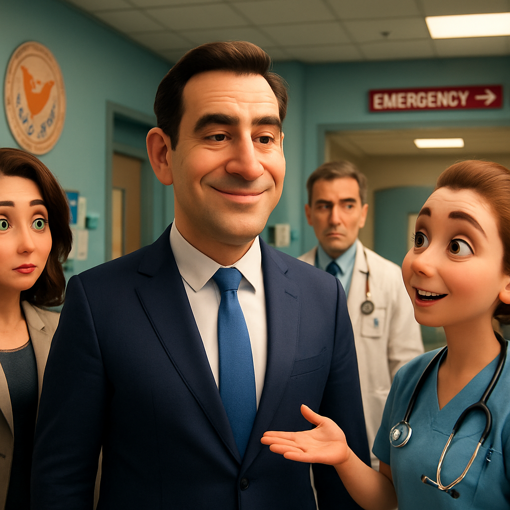 The new Minister of Health of Cyprus made an unannounced visit to Paphos Hospital to check the hospital's operation in real-life conditions