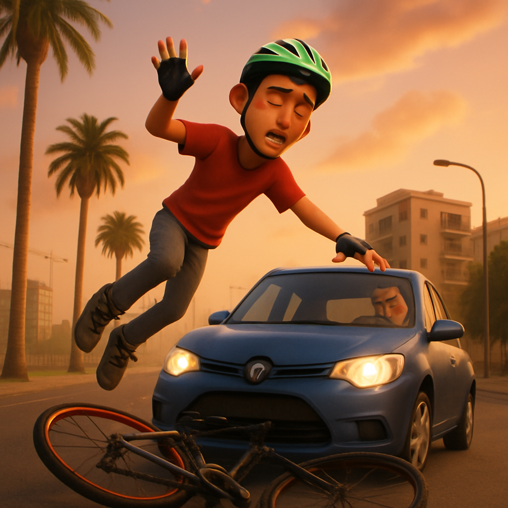 20-летний велосипедист из Сирии погиб в Лимассоле в результате столкновения с автомобилем