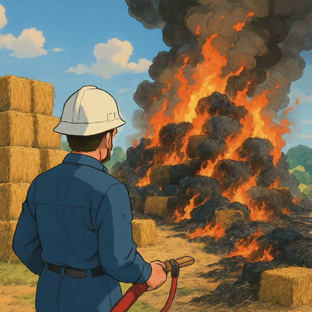 В Арадиппу (Ларнака) расследуют инцидент с пожаром, в результате которого сгорело 70 тюков сена