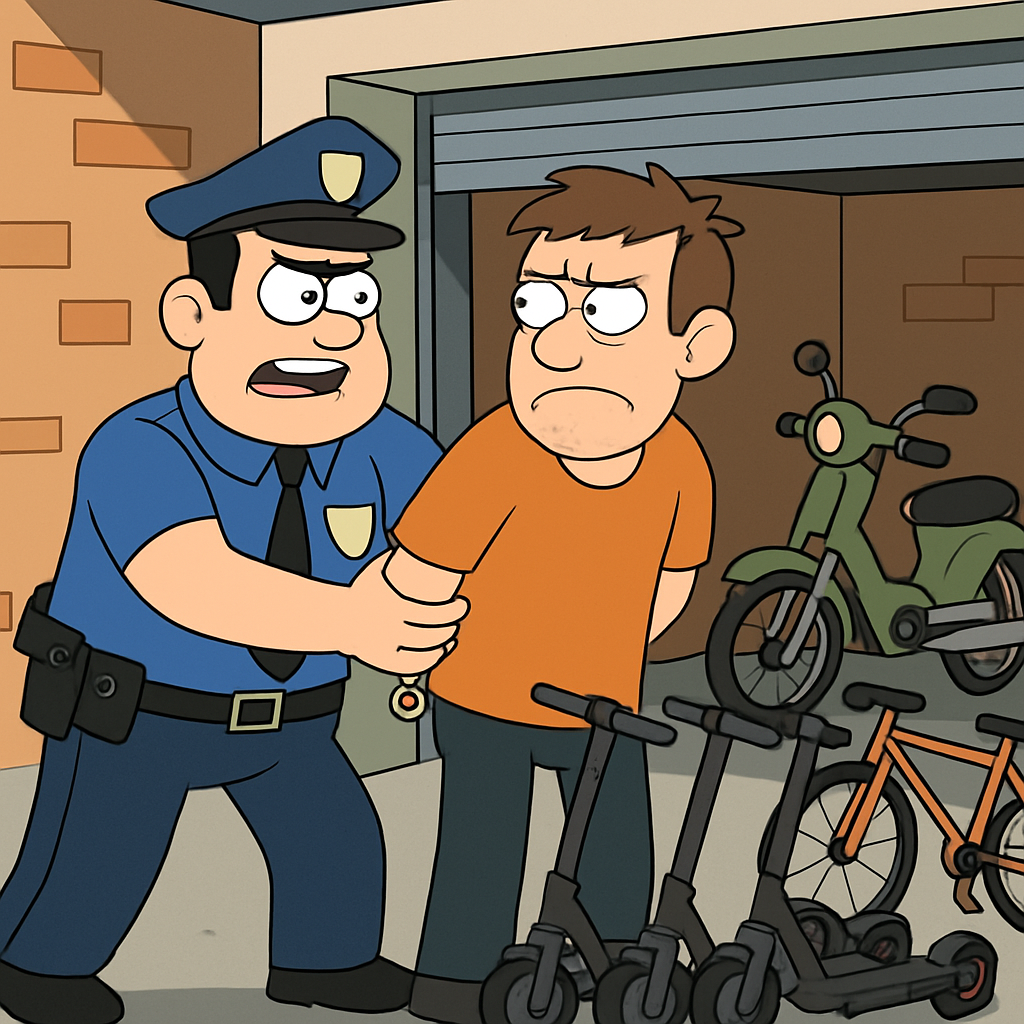 В Лимассоле арестовали мужчину, у которого дома нашли пять электросамокатов, 4 велосипеда и мопед, предположительно украденные