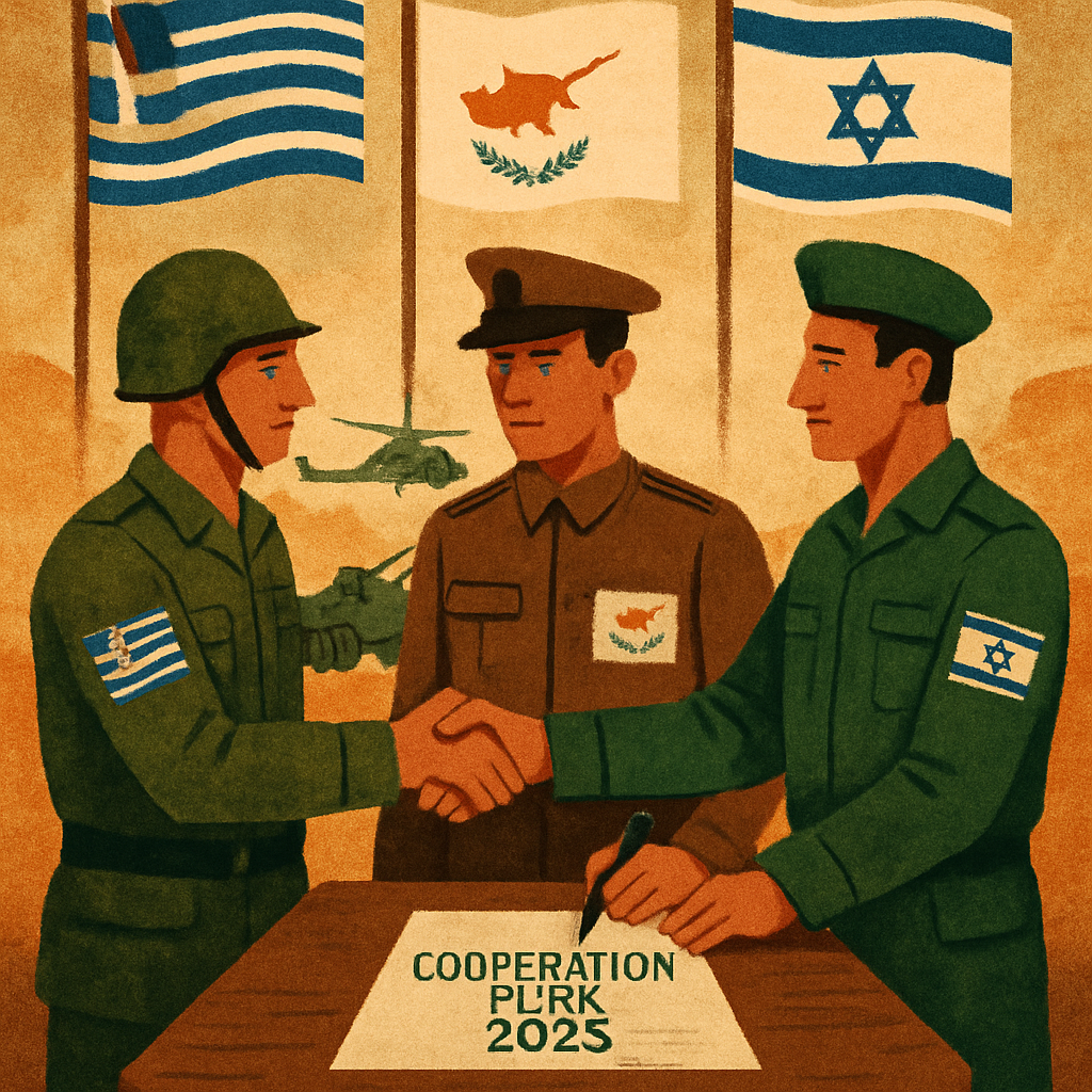 A trilateral military cooperation plan between Greece, Cyprus, and Israel was signed in Cyprus last week