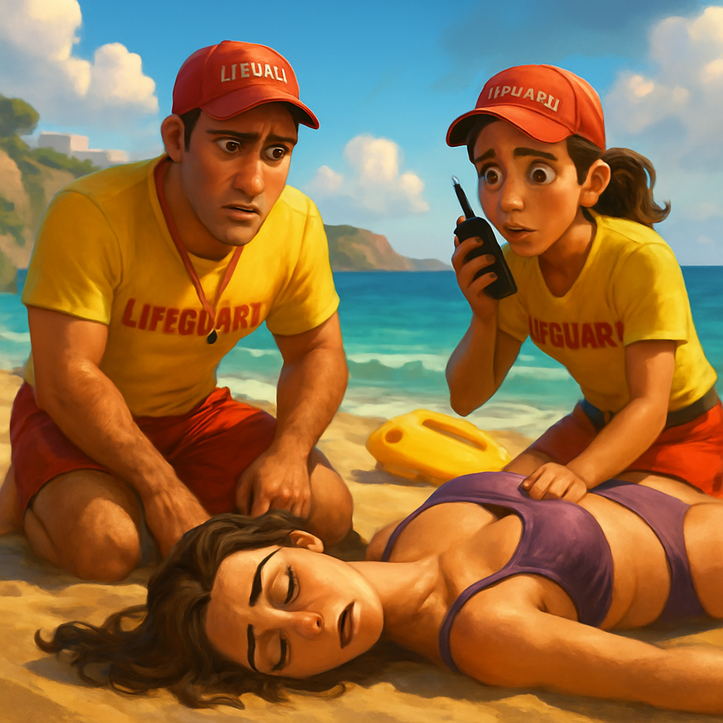 На пляже в Протарасе спасатели заметили женщину без сознания