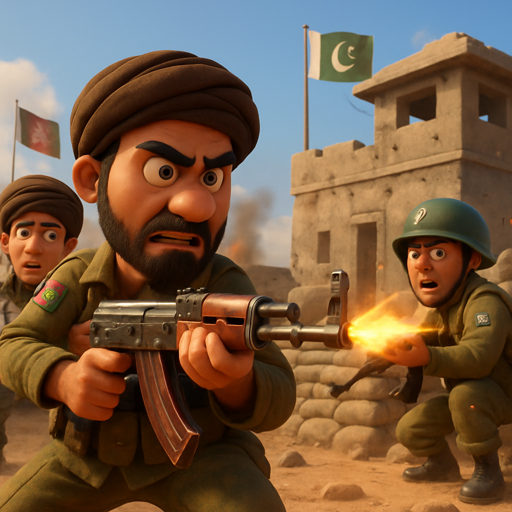 The Afghan military says it attacked Pakistani forces at the border between the two countries in retaliation to deadly strikes earlier this week, capturing several army outposts