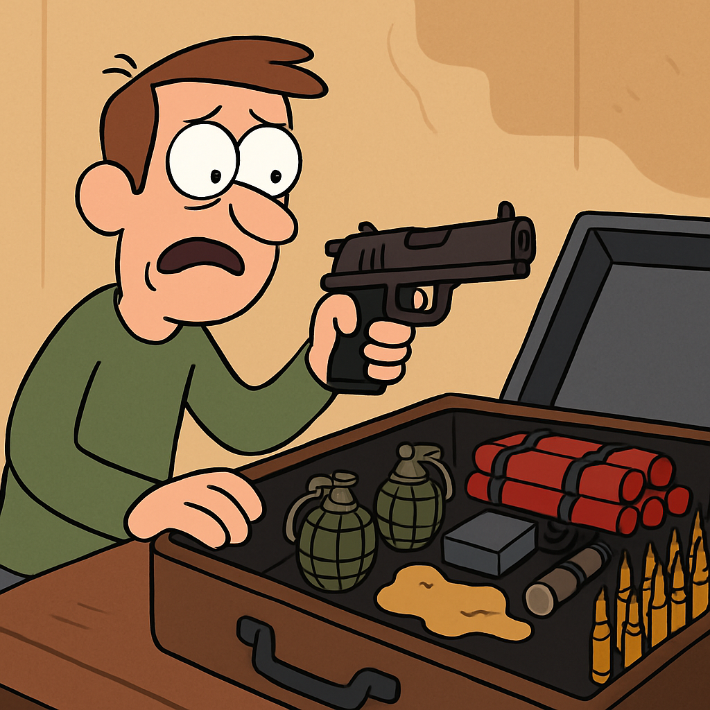 Житель Ларнаки обнаружил пистолет в чемодане, принадлежавшем его умершему родственнику