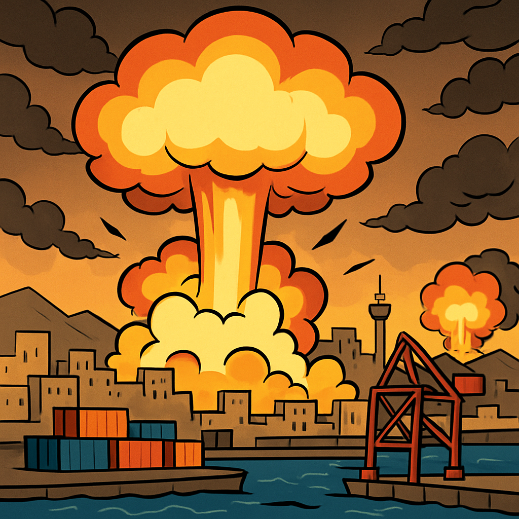 A powerful explosion rocked the southern Iranian port city of Bandar Abbas earlier today