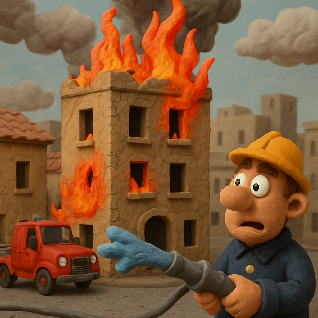 The fire that erupted in an abandoned building in central Limassol has been contained