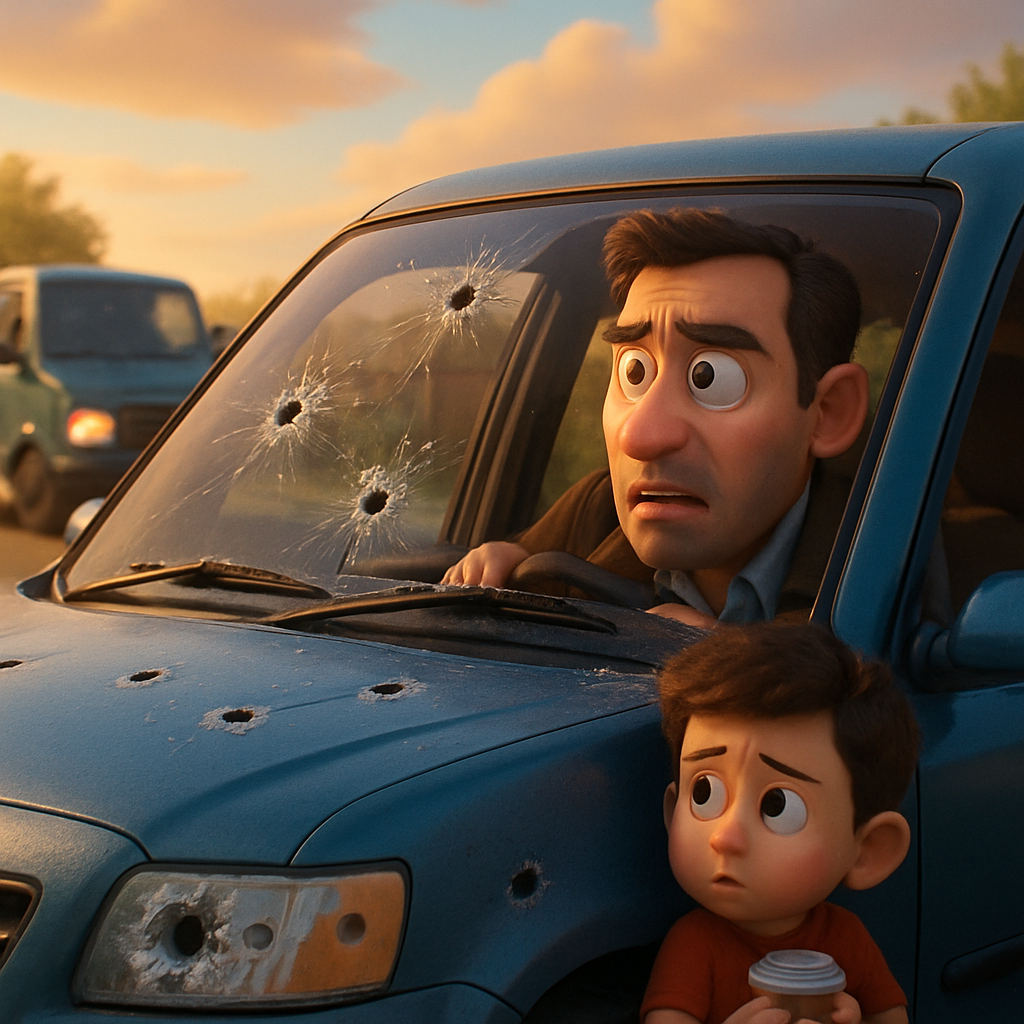 По последним данным источников полиции, Демосфен находился на дороге в автомобиле со своим сыном (ехали за кофе) недалеко от дома, когда фургон преградил им путь и открыл огонь