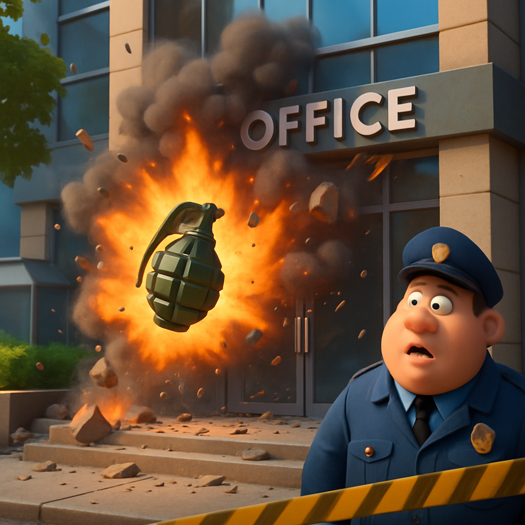 У офисного здания в Пафосе взорвалась ручная граната