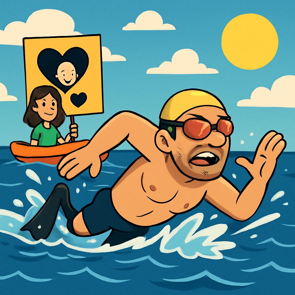 Паралимпиец Хараламбос Теганидис вторые сутки продолжает свой заплыв с целью побить мировой рекорд непрерывного плавания в открытом море и поддержать кипрскую ассоциацию помощи детям с онкологическими и сопутствующими заболеваниями One Dream One Wish