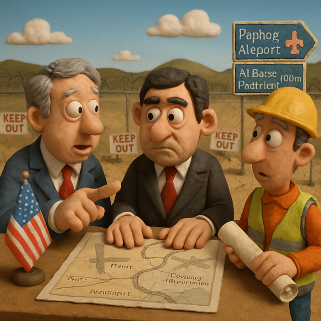 После рекомендаций США Кипр изучает предложения по строительству второй дороги к аэропорту Пафоса и авиабазе Андреаса Папандреу через охраняемую зону