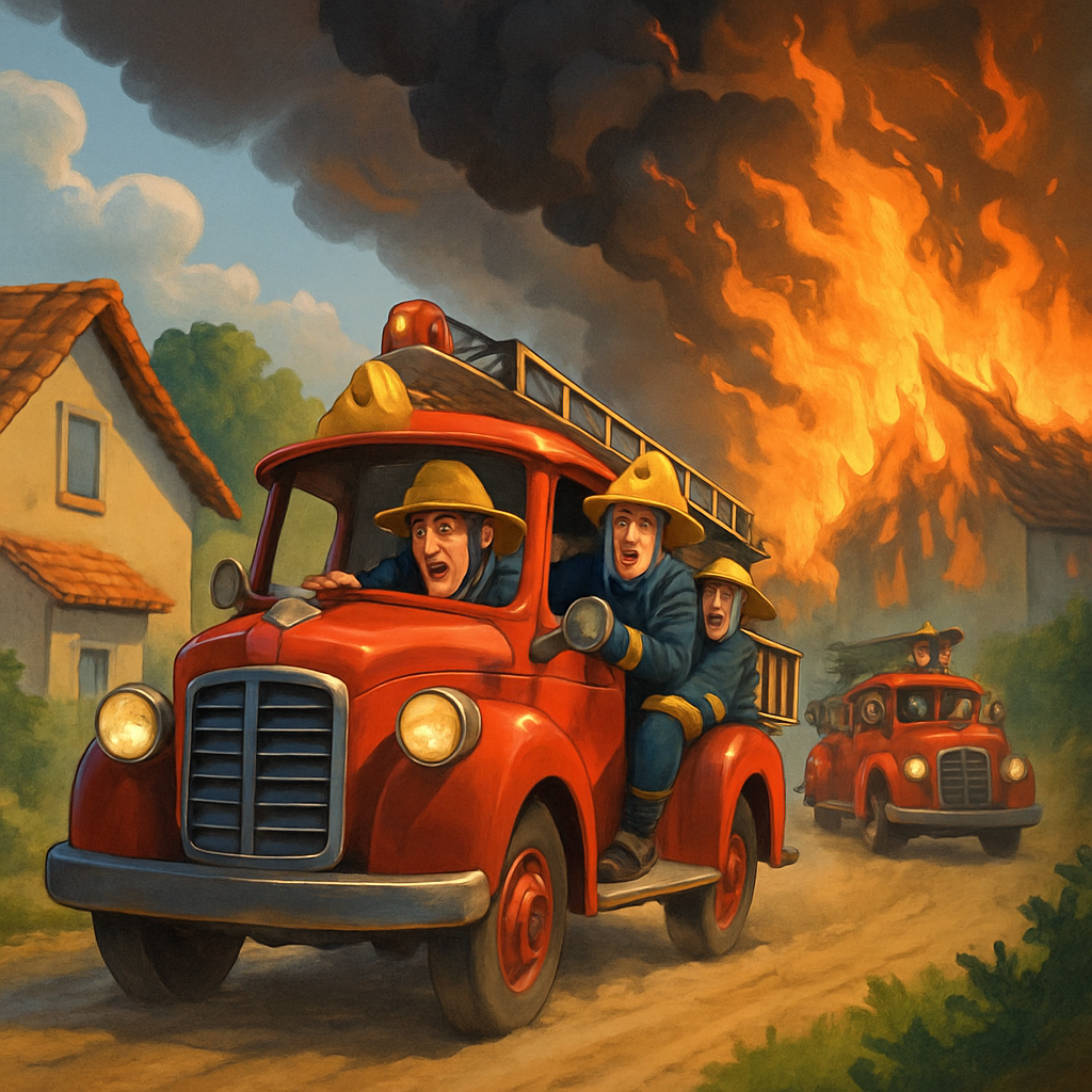 Пожарные машины с трудом добираются до места пожара, который бушует с 10 утра в районе Пафоса