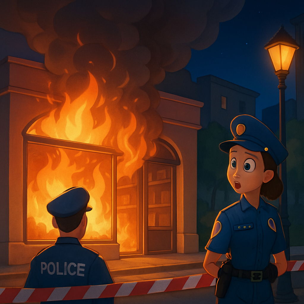 Ночью в одном из магазинов в Ларнаке вспыхнул пожар, причинивший значительный ущерб внутренним помещениям