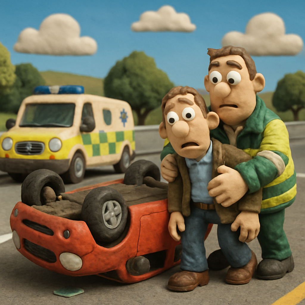 На шоссе Лимассол – Пафос, недалеко от Ипсонаса, перевернулся автомобиль