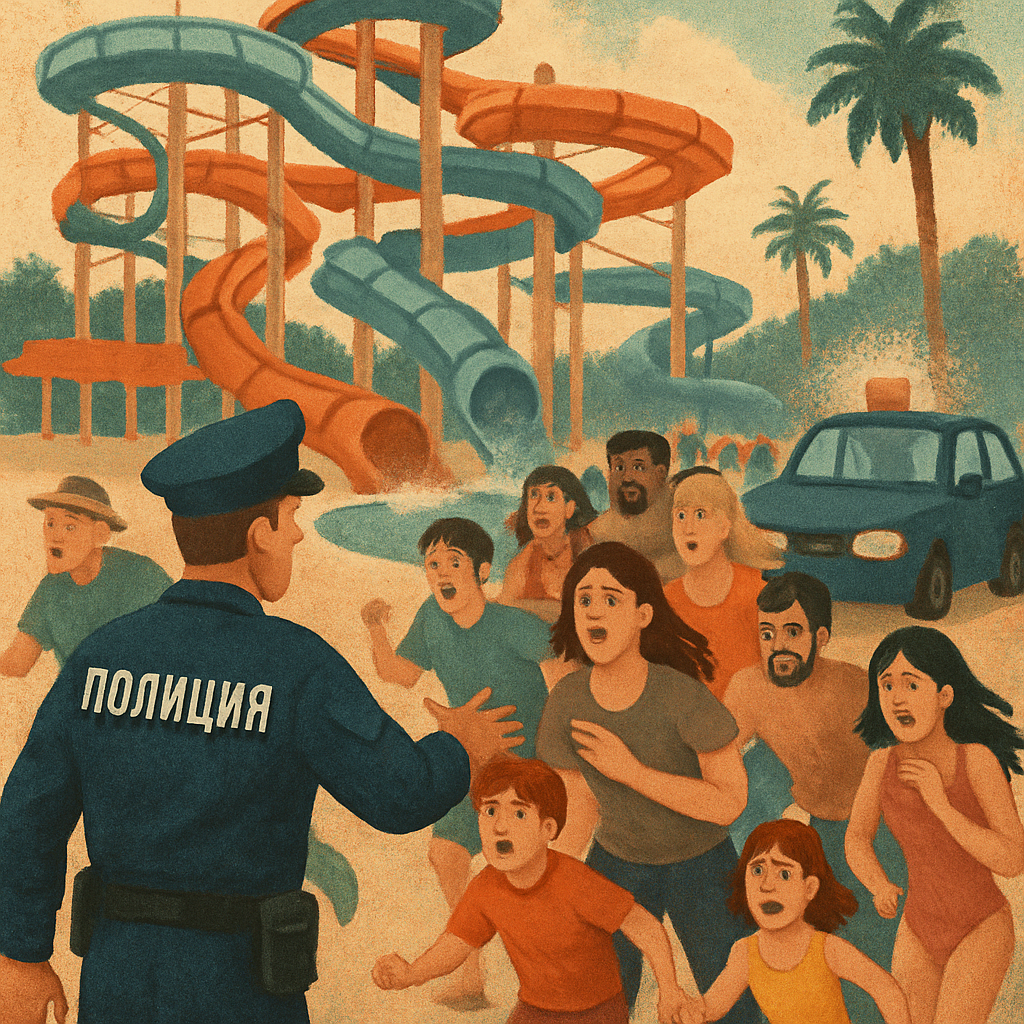 Эвакуация в аквапарке в Айя-Напе