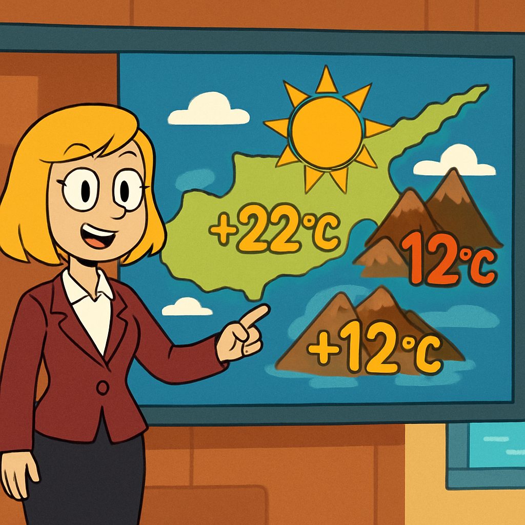 Сегодня на Кипре температура поднимется до +22C в глубине страны, до +24C на побережье и до +12C в горах