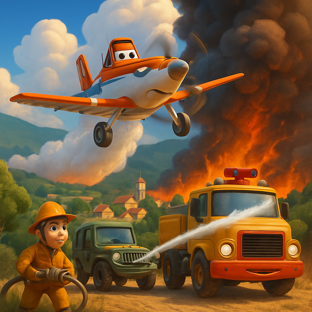 Наземные силы и воздушная поддержка сосредоточены на том, чтобы не допустить проникновения огня в деревни Тсада-Кили-Тала и спасти изолированные дома вблизи деревень