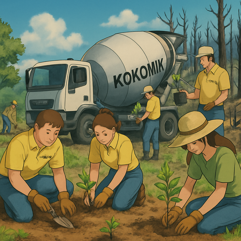 Kokomix, one of the leading concrete manufacturers in Cyprus, participated in a socially significant environmental initiative to restore forest areas in the village of Souni, which were affected by a major forest fire in July 2025