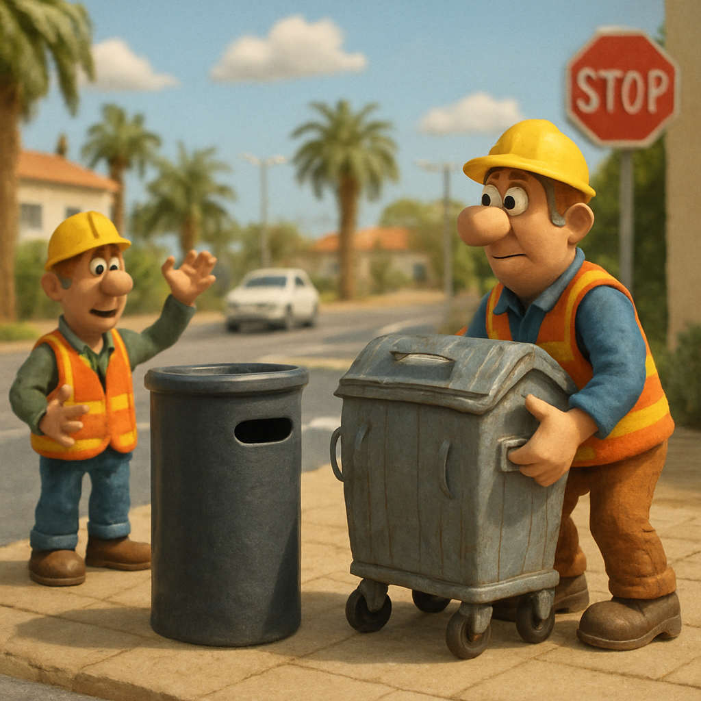 В Айя-Напе на Нисси авеню начали замену старых мусорных баков