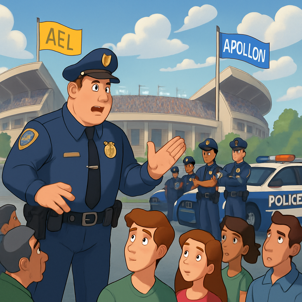 Полиция объявила об усилении мер безопасности на сегодняшнем футбольном матче между командами AEL и Apollon