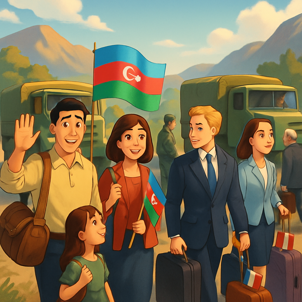 Mientras la mayoría son azerbaiyanos que regresan, 50 ciudadanos extranjeros, incluidos diplomáticos, también han utilizado el corredor para evacuar