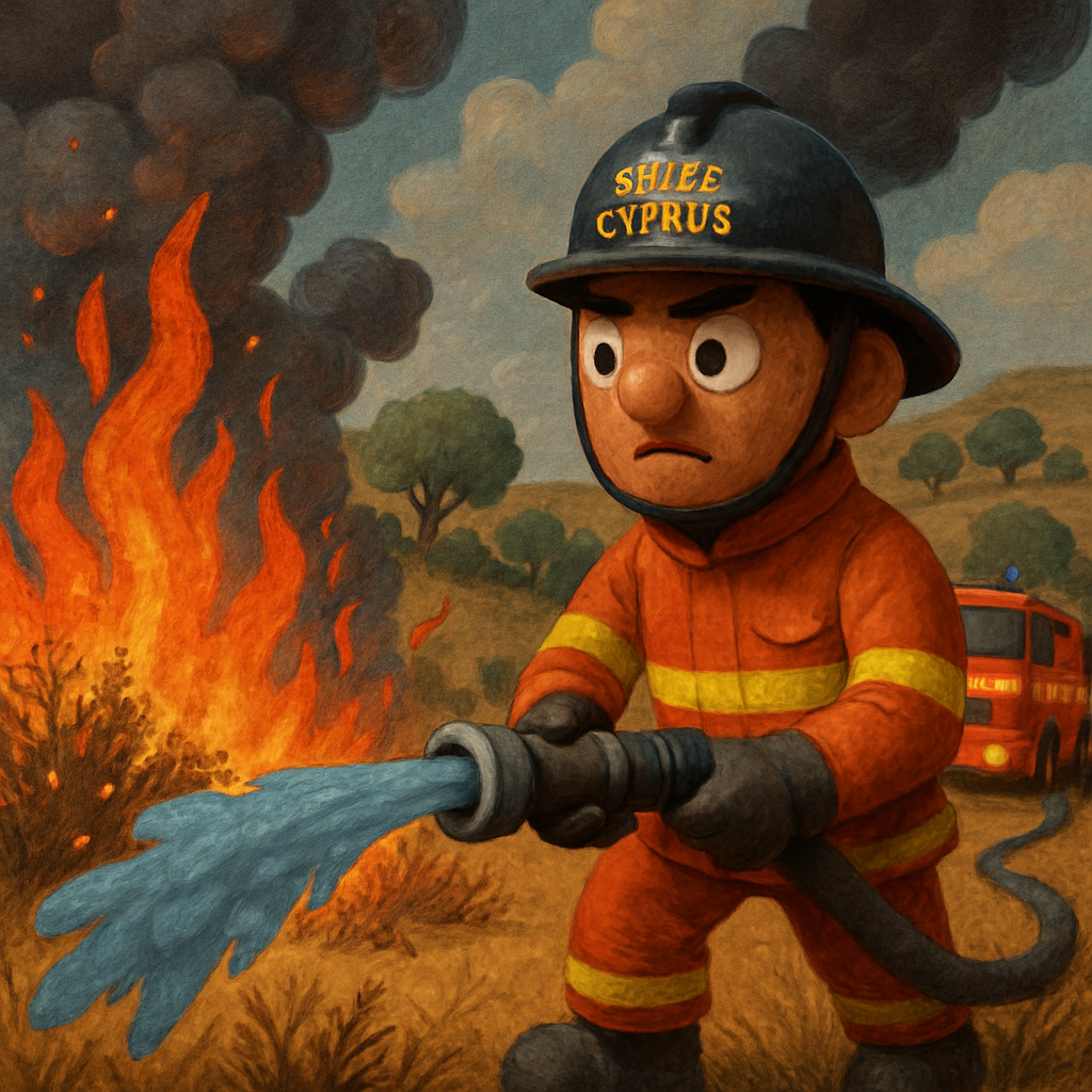 In one day, the Cyprus fire service received 40 calls for assistance, 18 of which were related to fires