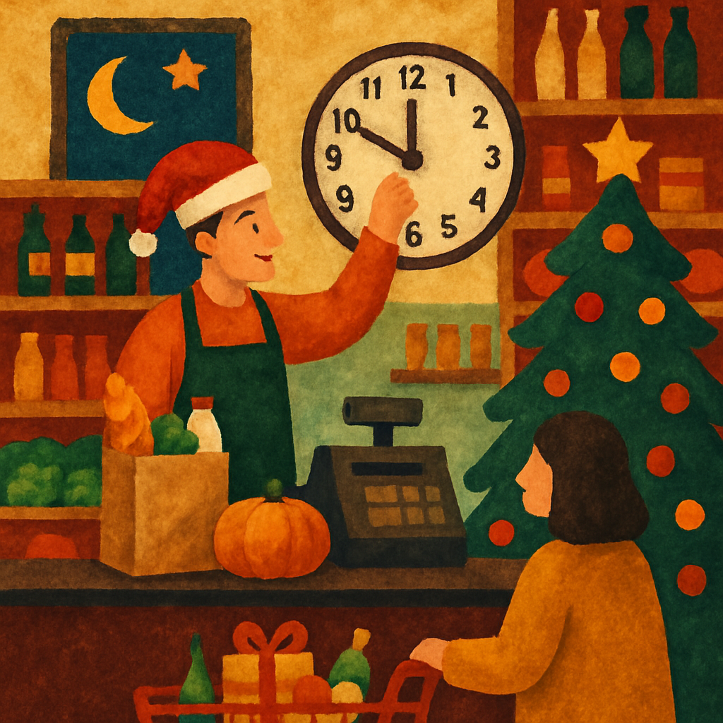 Сегодня, в канун Рождества, все супермаркеты и подавляющее большинство магазинов на Кипре работают до 18:00