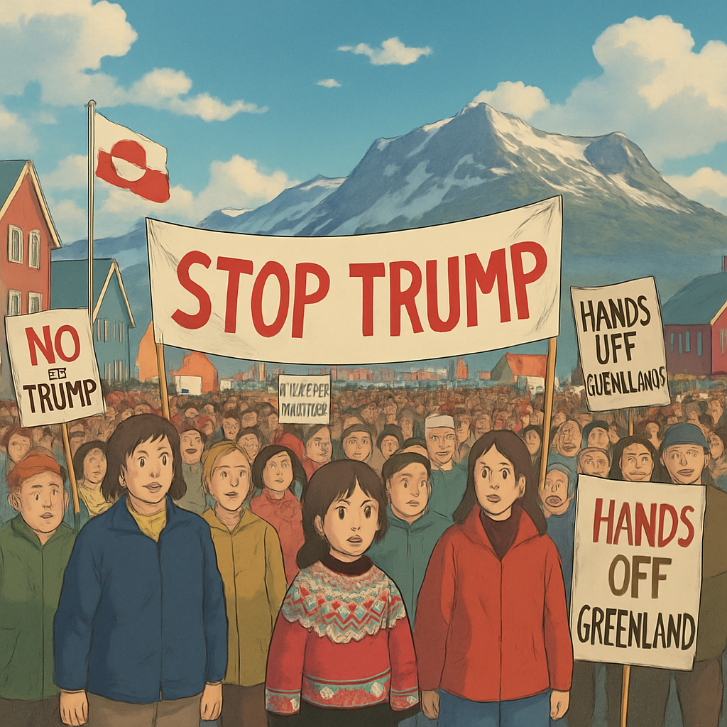 Thousands took to the streets of the Greenlandic capital, Nuuk, to oppose Trump’s intent of taking over the Arctic nation, a self-governing territory under the Danish throne