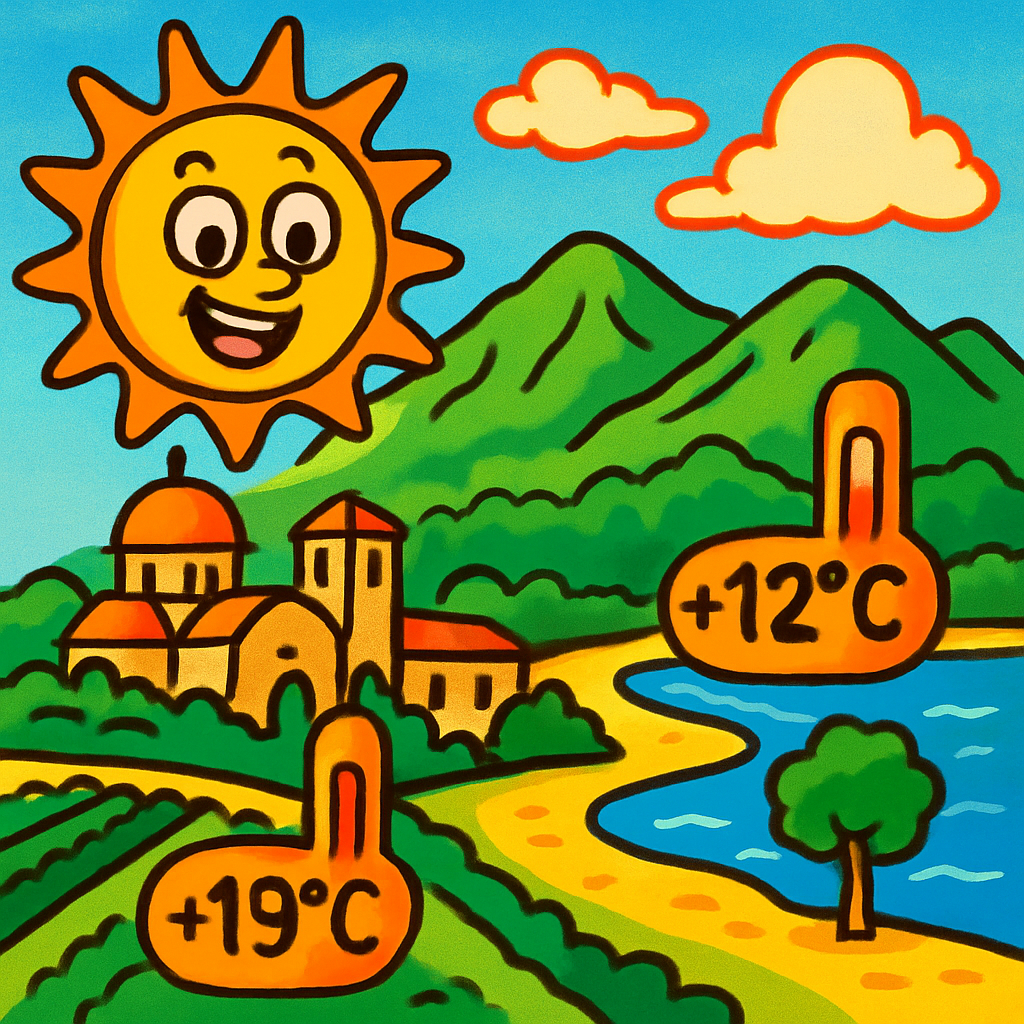 Today in Cyprus up to +19°C inland and on the coast, up to +12°C in the mountains