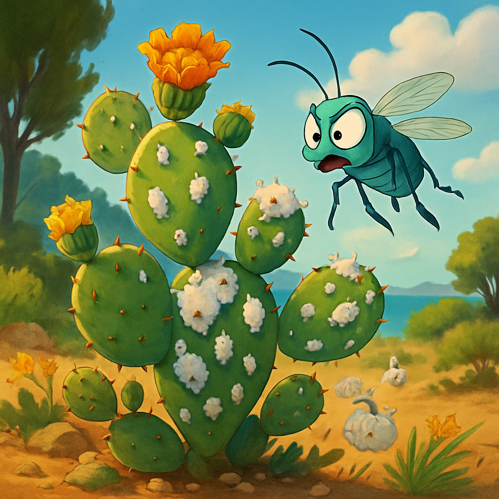 Опунция находится под угрозой исчезновения на Кипре из-за нашествия насекомого Dactylopius opuntiae