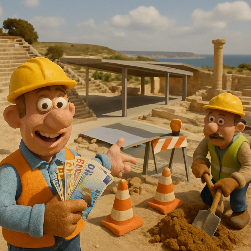 The modernization in Kourion costing about 3