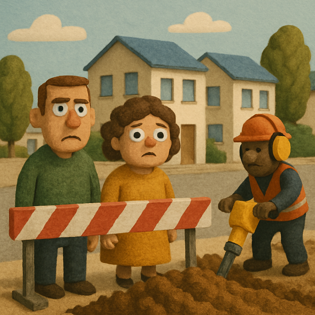 В Никосии жители проспекта Цери оказались полностью отрезанными от своих домов после того, как дорожные работы заблокировали все подъезды