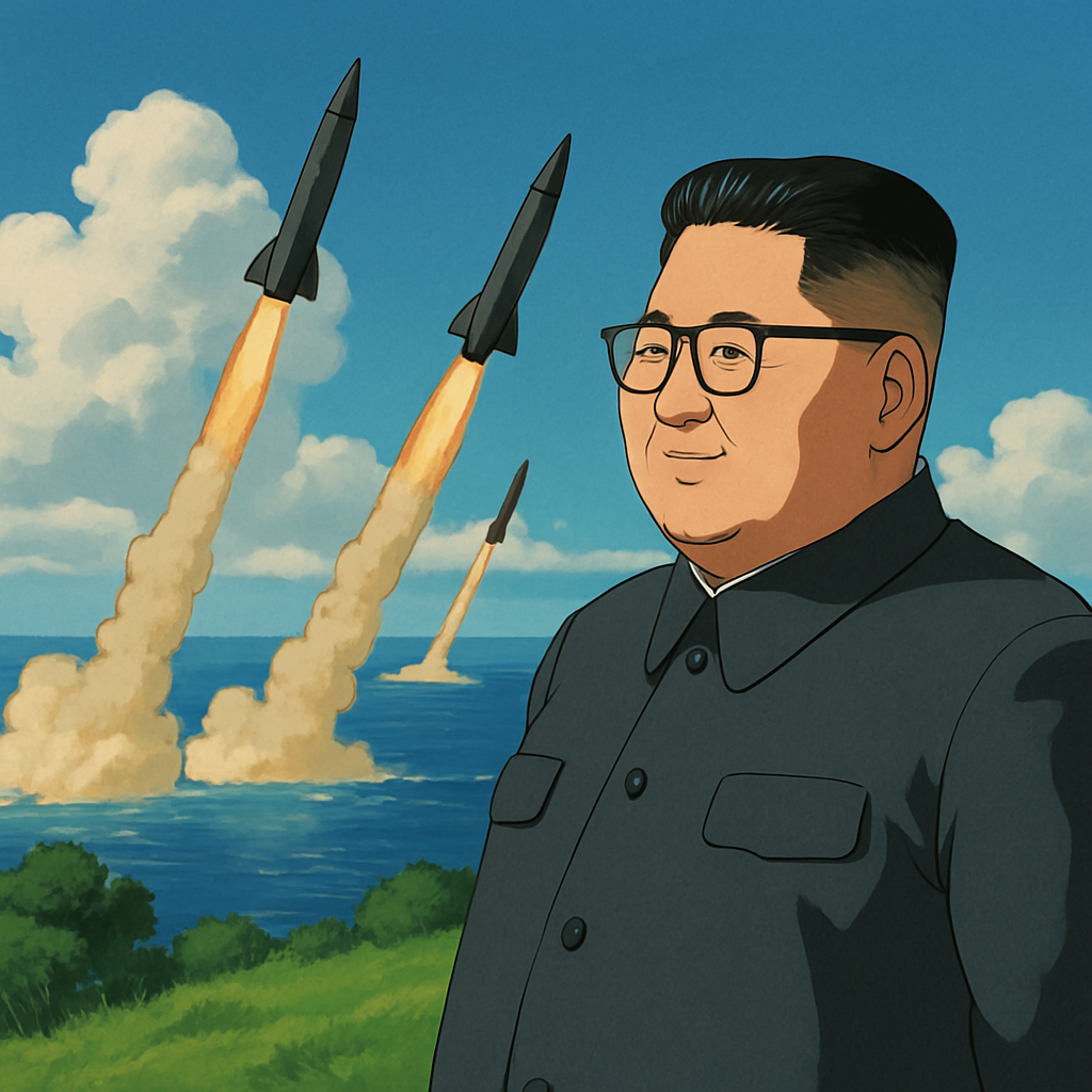 The official Korean Central News Agency (KCNA) reported that Kim expressed "great satisfaction" over Sunday's launches, which occurred off the country's west coast