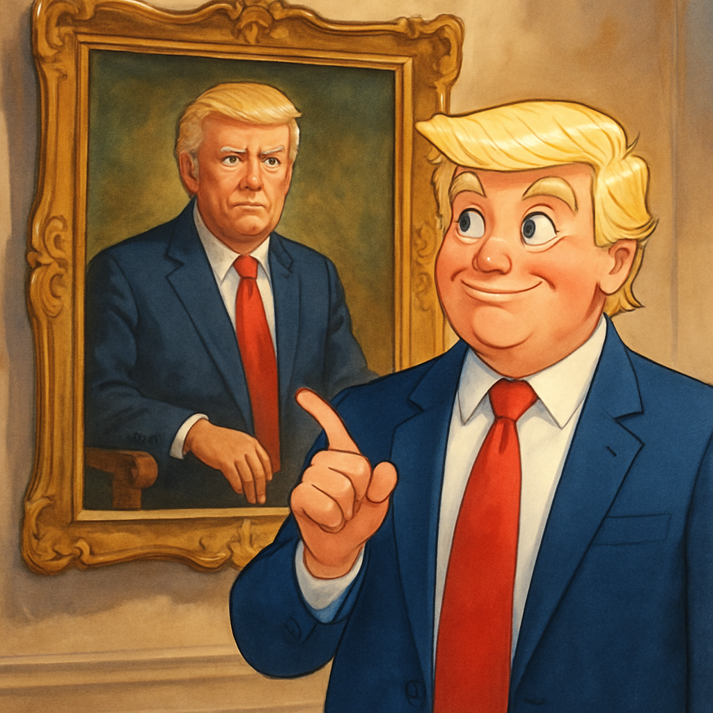 The painted portrait from President Trump’s first term was completed more than four years ago, but never unveiled